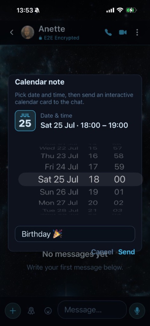 APPEIRON — Calendar note